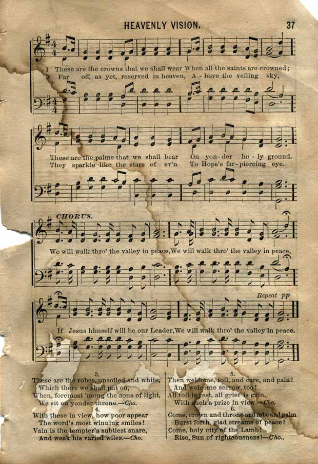 valleys in the vinyl stained sheet music texture 01 promo